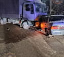 В Белеве пьяная женщина на ВАЗе врезалась в грузовик