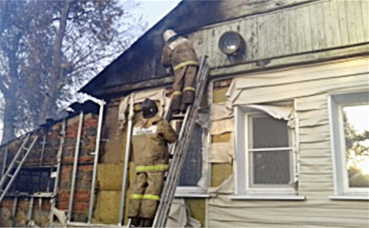 В Кимовском районе сжигавший мусор хозяин спалил собственный дом