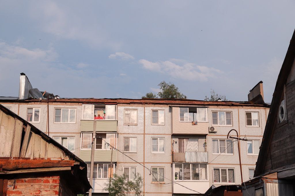 В Большой Туле устраняют последствия ураганного ветра 