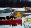На трассе «Крым» водитель «Киа» врезался в бетонный блок