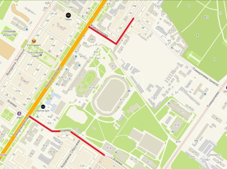 В центре Тулы перекроют три улицы 22 и 25 ноября 