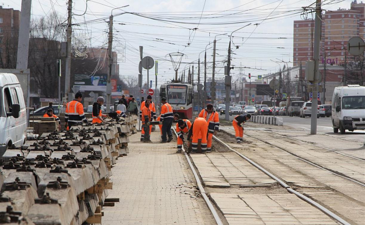 В Туле на проспекте Ленина стартовал ремонт трамвайных путей