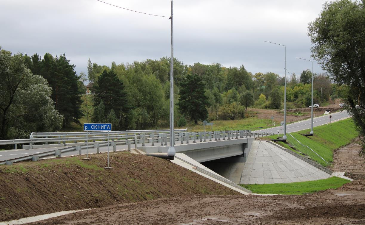 В Заокском районе отремонтировали мост через реку Скнига