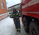 В Волово спасатели и добровольцы тушили пожар в квартире