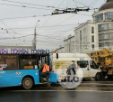 В Туле столкнулись автобус, маршрутка и автобуровая установка