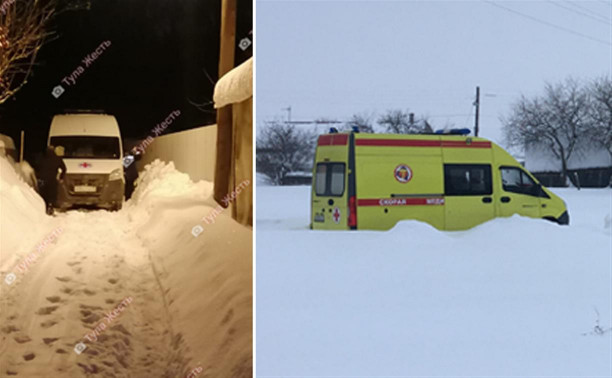 В Первомайском и Лутовиново в снегах застряли две бригады скорой помощи