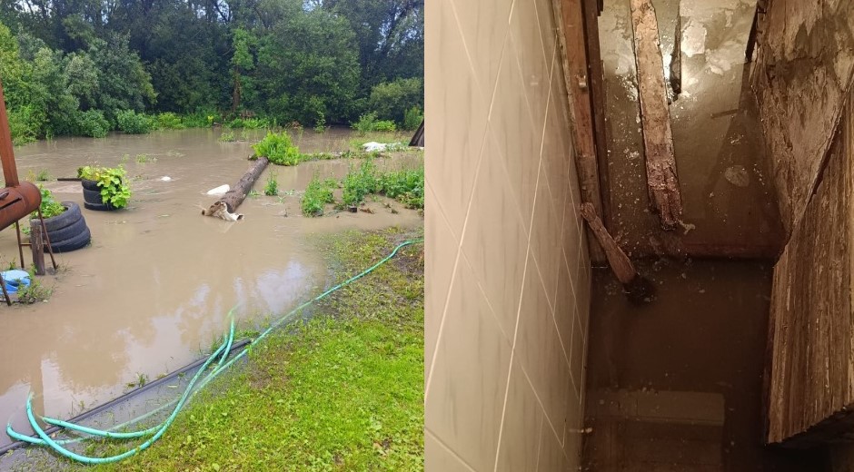 В 4-м Лихвинском проезде в Туле сразу 5 домов оказались в водном плену 