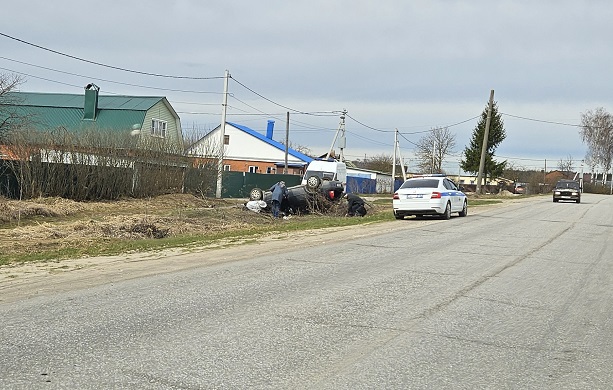 Под Тулой зафиксировали еще одну аварию с перевертышем 