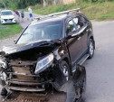 В Тульской области Kia Sorento опрокинула на бок Toyota Land Cruiser Prado