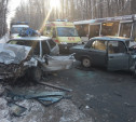 В Туле на Хомяковском шоссе в лобовом столкновении пострадал мужчина