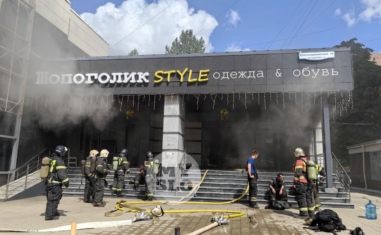 Пожар в магазине «Шопоголик» в Туле: пострадавших нет