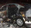 В Киреевском районе угнанную «Тойоту» нашли сгоревшей
