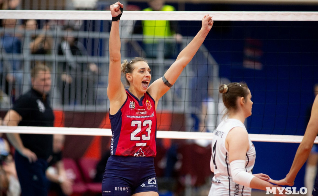 Волейбольная «Тулица» обеспечила себе место в плей-офф за тур до конца регулярного чемпионата