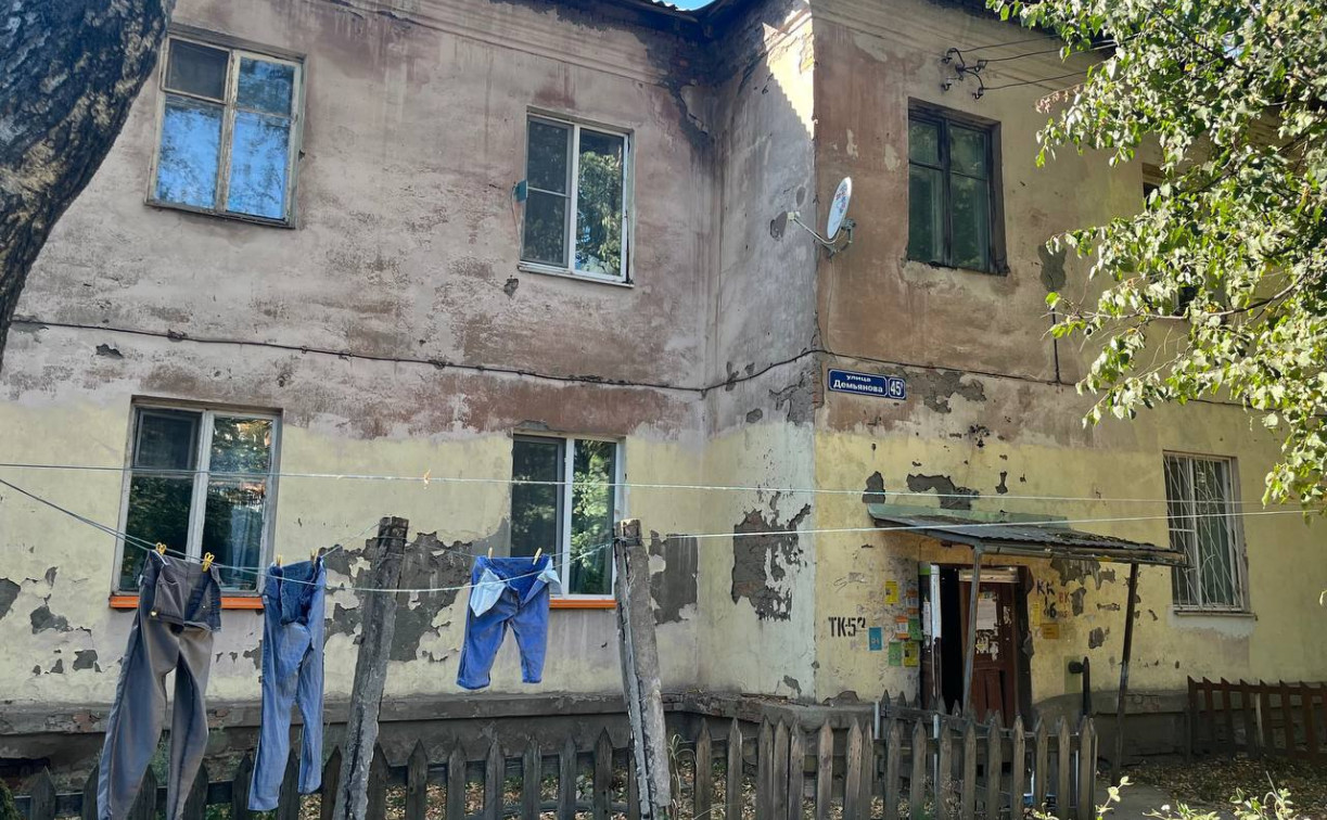 В Туле снесут аварийный дом на улице Демьянова