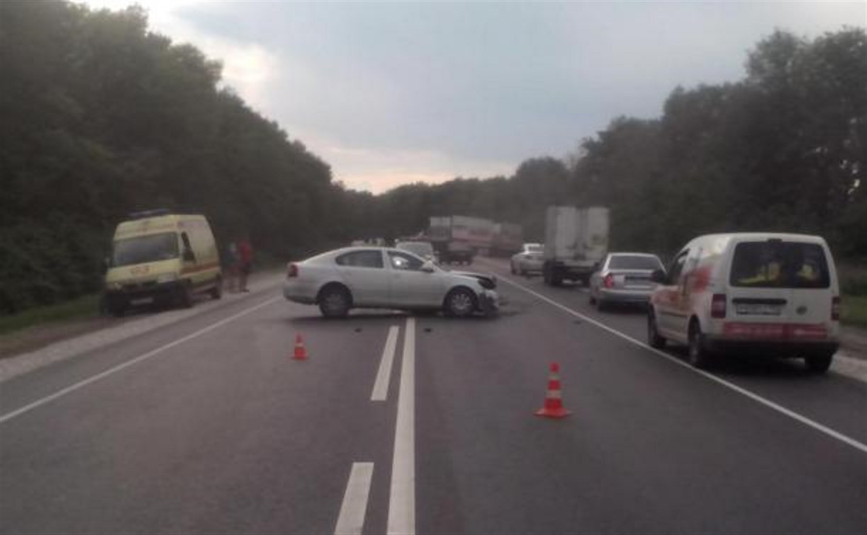 Под Новомосковском автоледи на иномарке въехала в фуру