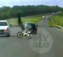 Видеорегистратор снял ДТП с мотоциклистом в Щекинском районе