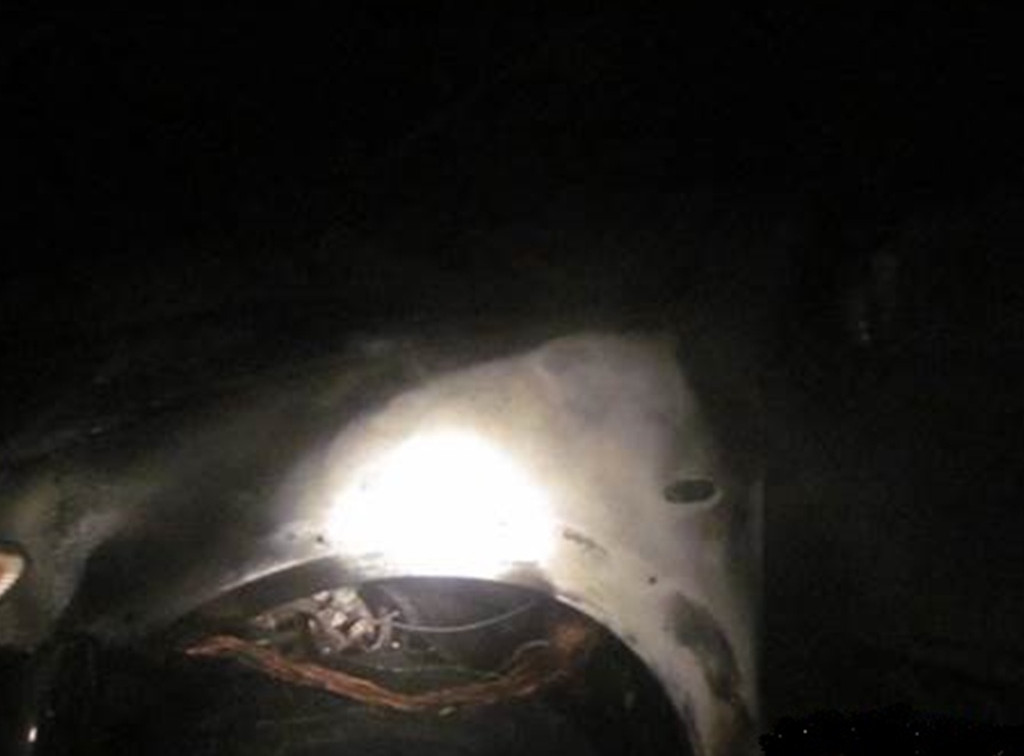 Ночью в Донском 11 человек тушили горящую машину