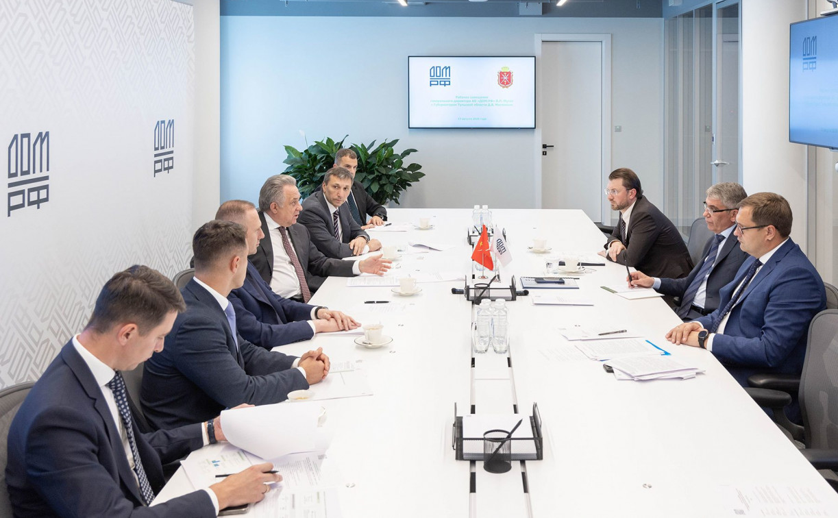 Дмитрий Миляев обсудил с Виталием Мутко темпы жилищного строительства в Тульской области