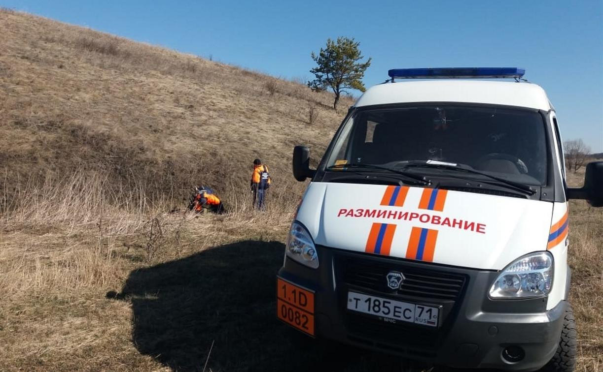 В Заокском районе спасатели обезвредили снаряд времён ВОВ