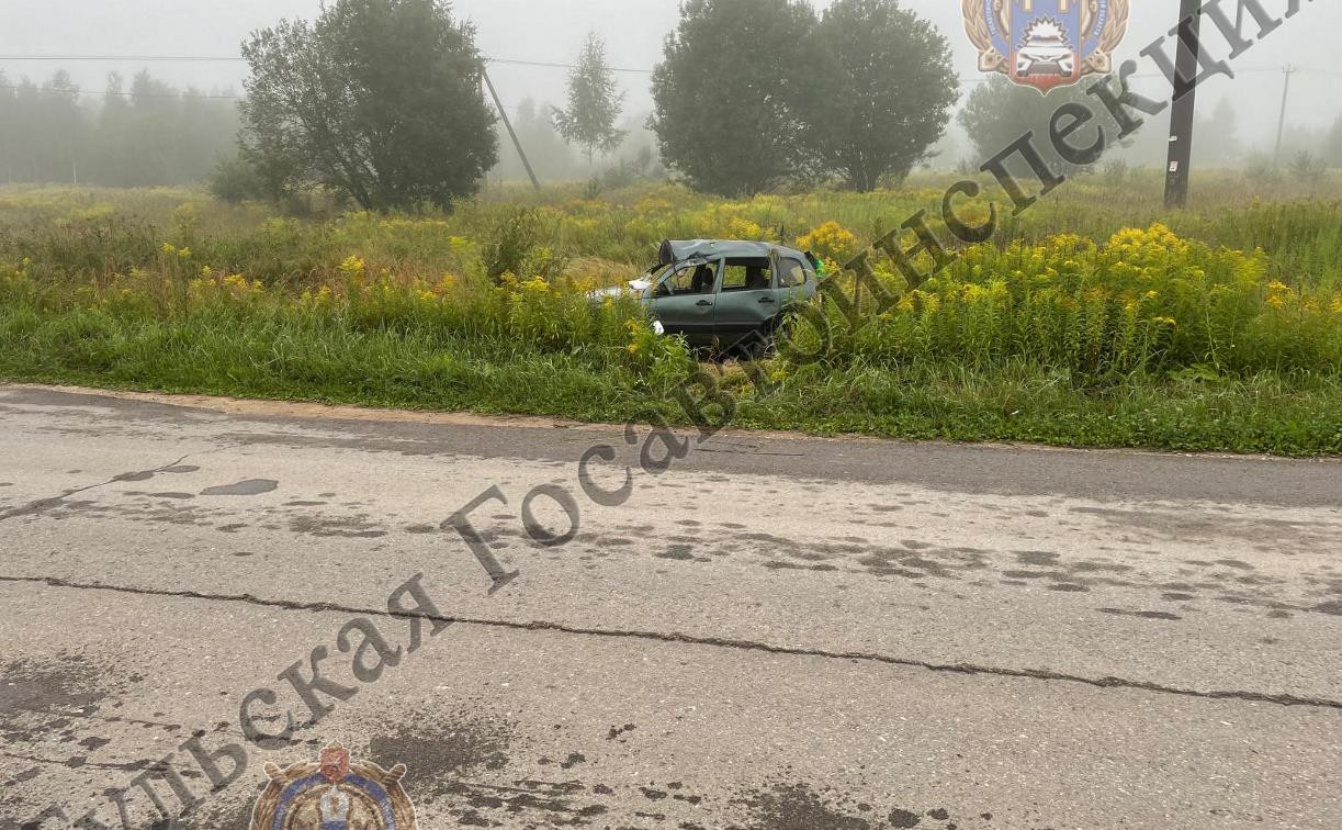 В Алексине Chevrolet вылетел в кювет: водитель госпитализирован