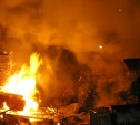 В Заокском районе сгорел блок сараев
