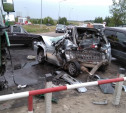 В Новомосковске грузовик протаранил пять машин: видео