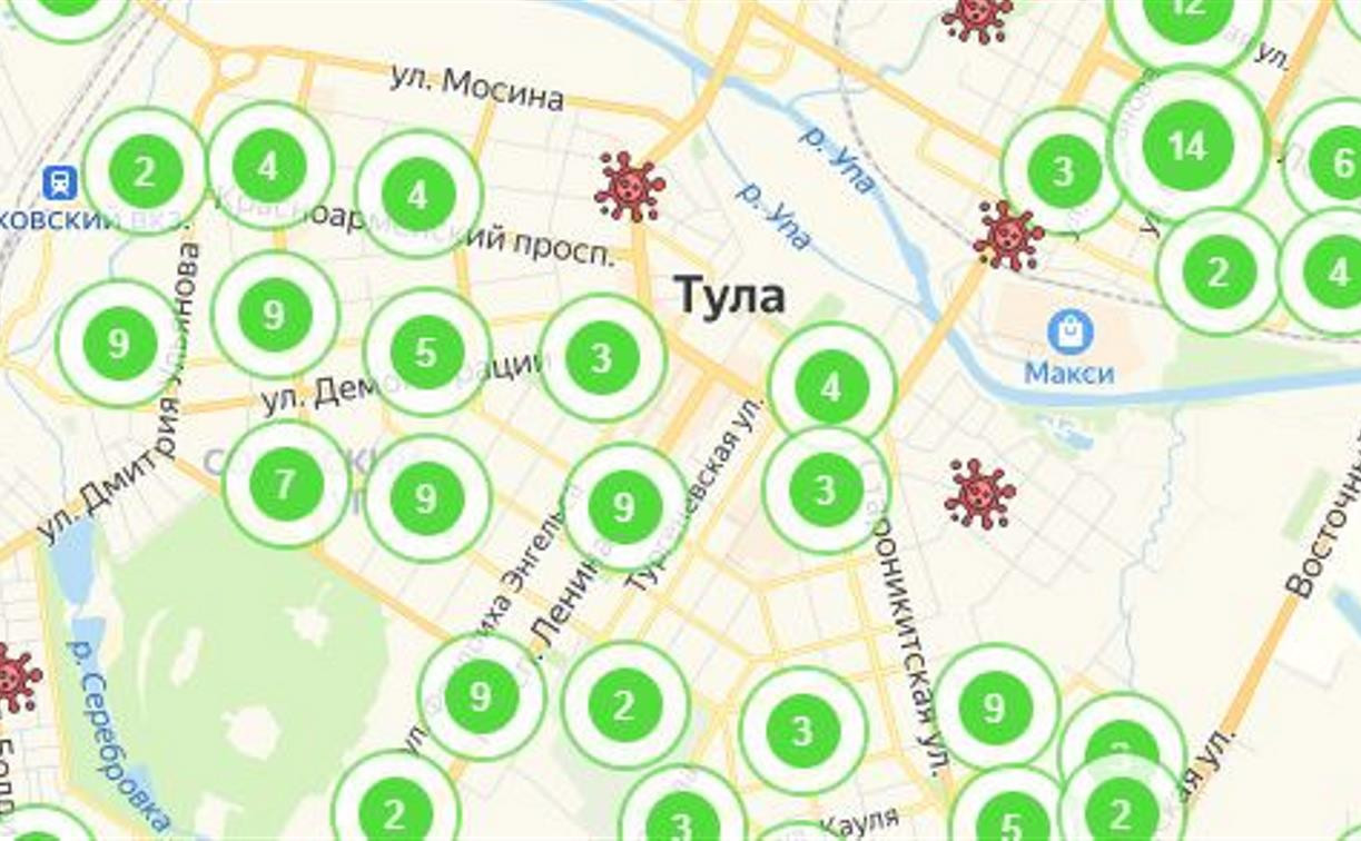По каким адресам в Туле и области проживают заболевшие коронавирусом: обновленная карта