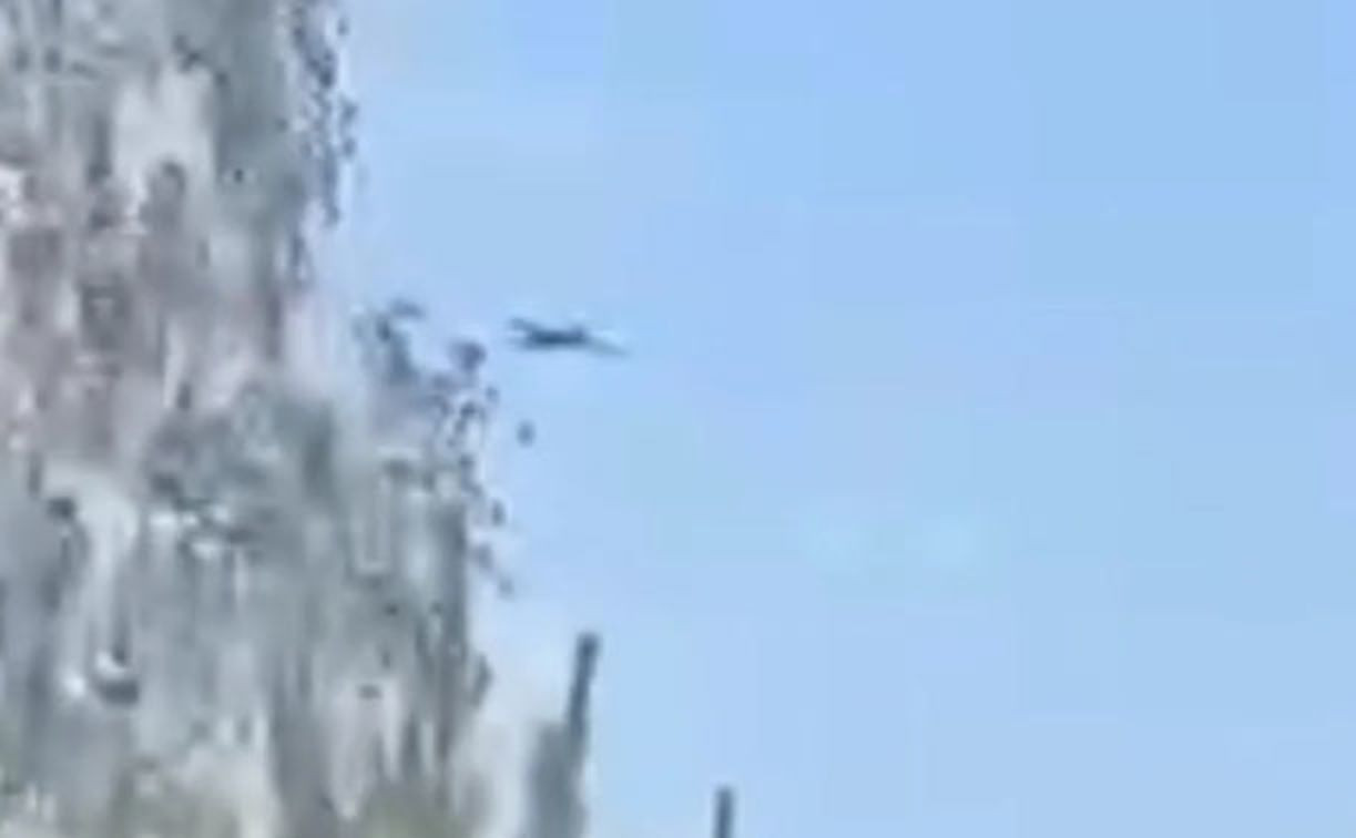 Уничтожение украинского беспилотника в Подмосковье снял на видео очевидец