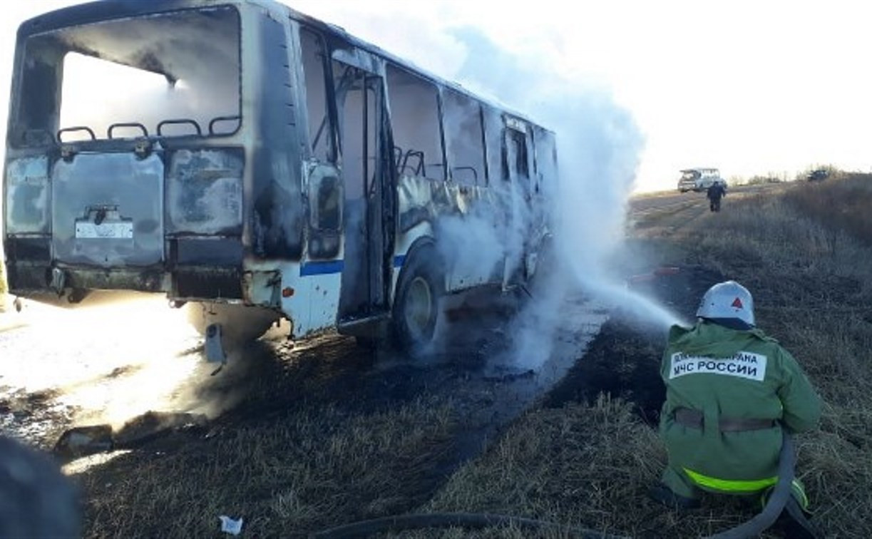 Тульский минтранс прокомментировал ситуацию с возгоранием пассажирского автобуса