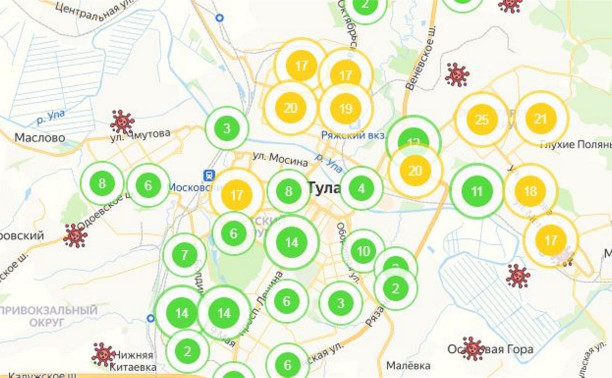 Адреса коронавируса в Тульской области: интерактивная карта