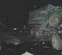 Ночью на М4 столкнулись два грузовика