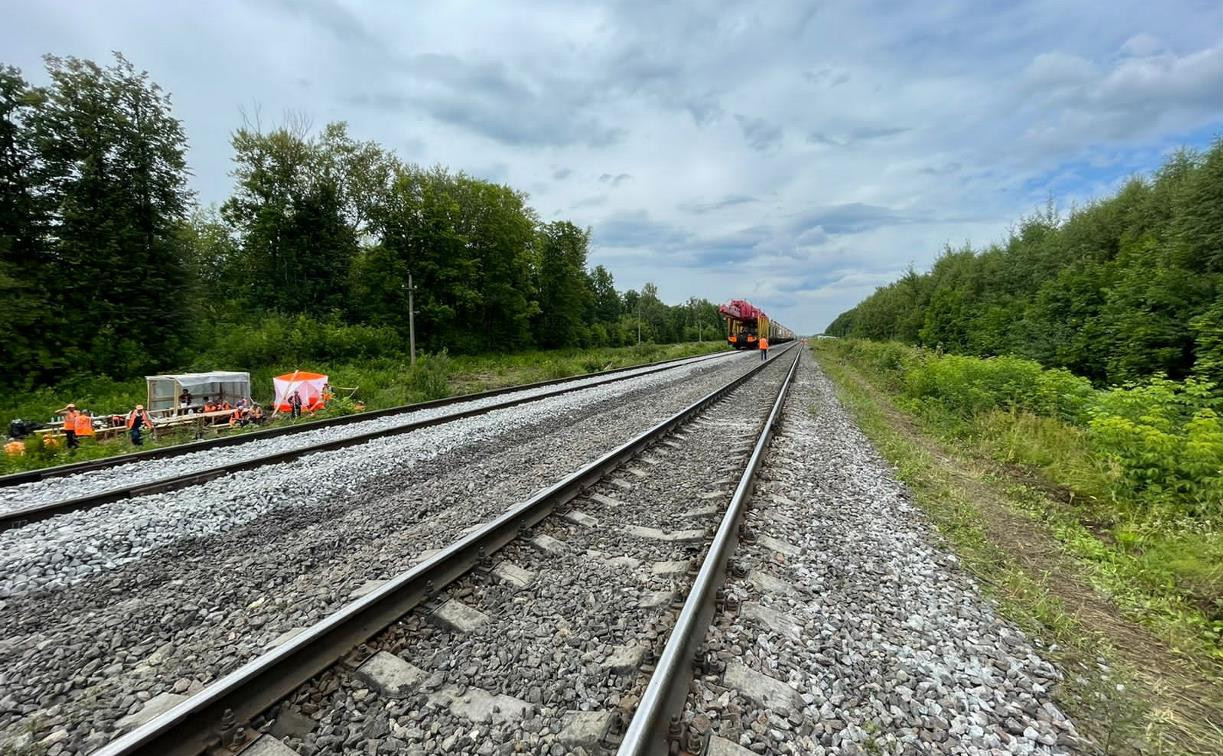 Ремонтные работы на месте крушения поезда в Узловском районе завершены 