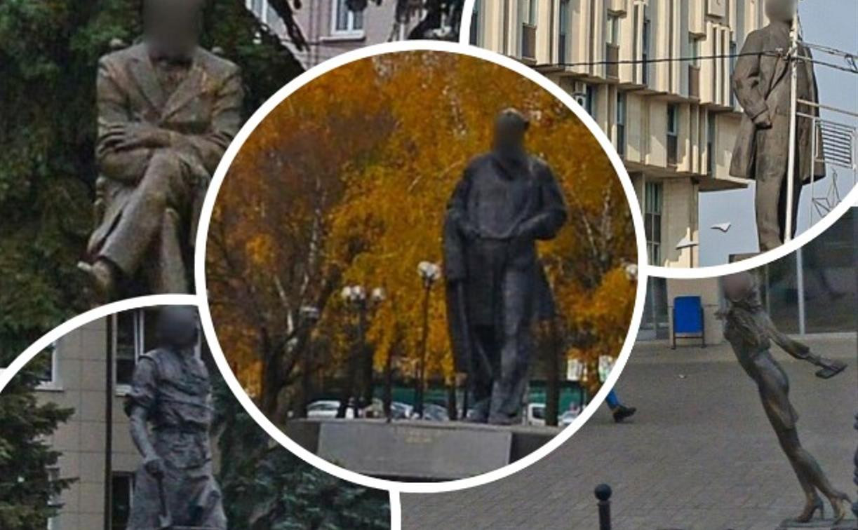 Частная жизнь тульских памятников: Яндекс замазал лица Ленину и Толстому 