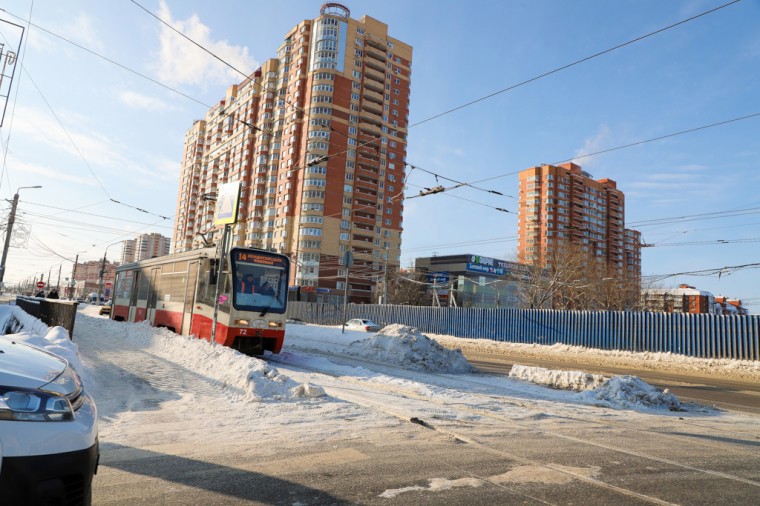 В Туле с 7 февраля на проспекте Ленина изменится движение трамваев