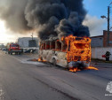 В Суворове сгорел пассажирский автобус