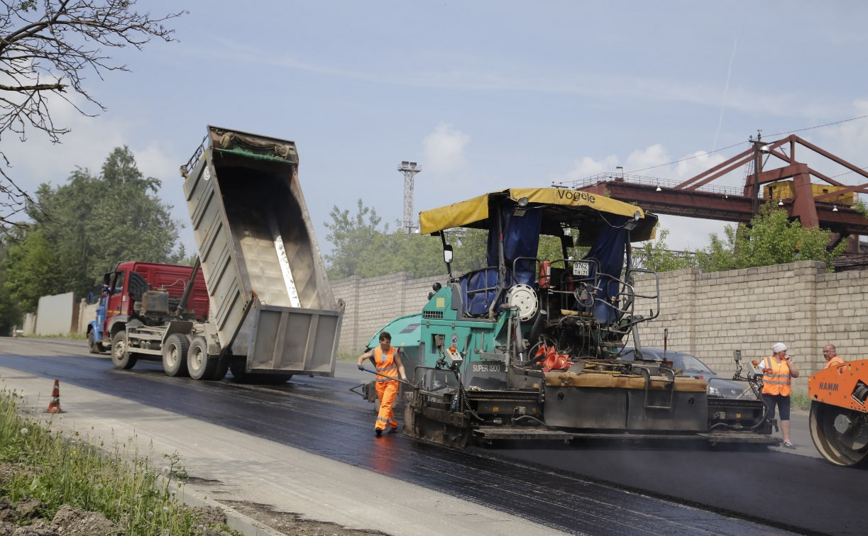 На Косой Горе и в поселке Обидимо в Туле ведется масштабный ремонт дорог