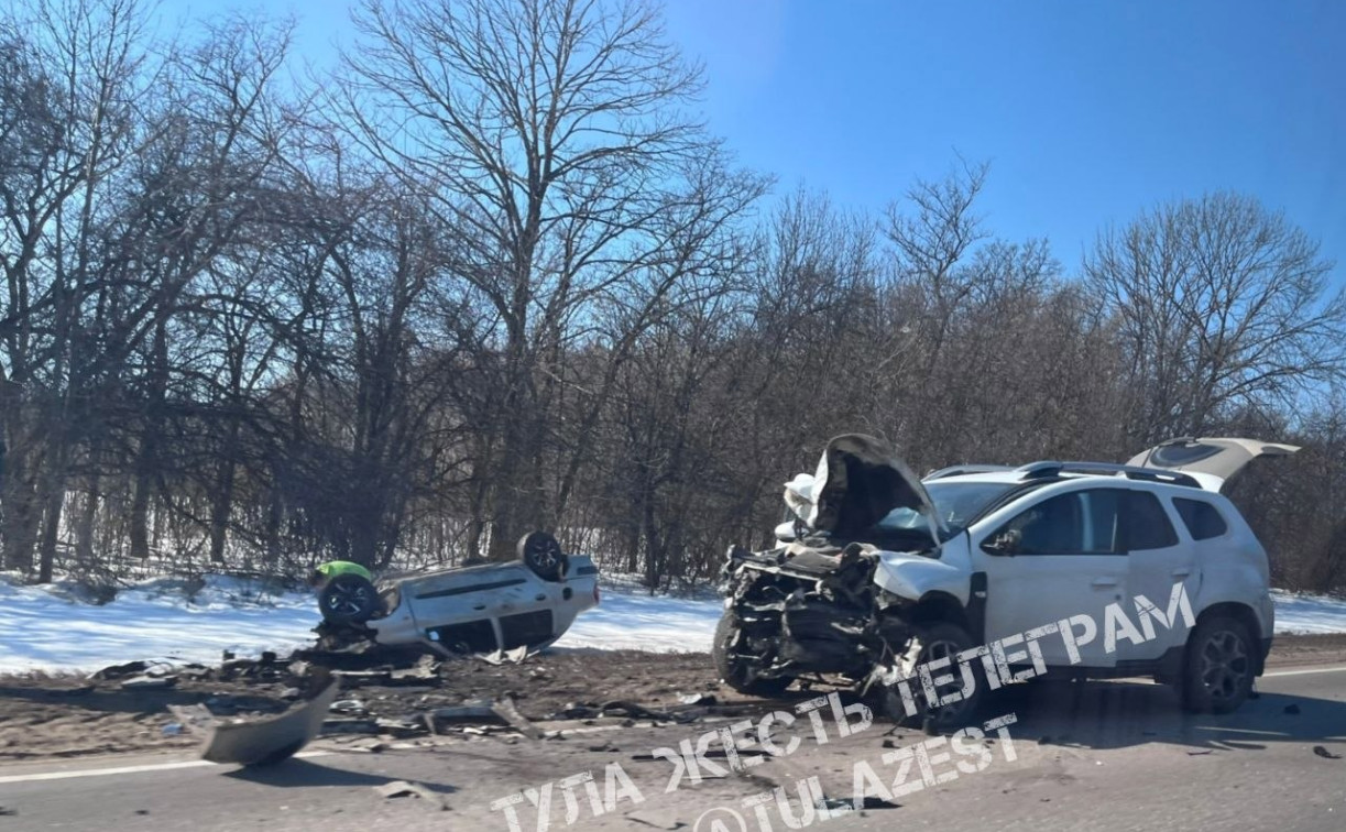 В Тепло-Огаревском районе две иномарки разбились в жестком ДТП 