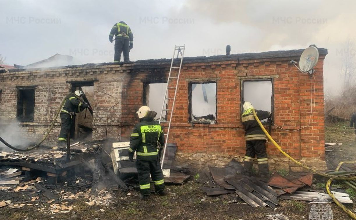 В Плавском районе при пожаре погиб мужчина