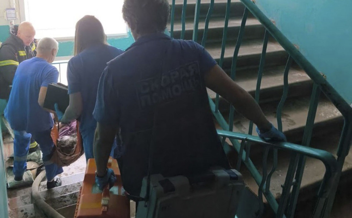 На пожаре в Донском спасли женщину