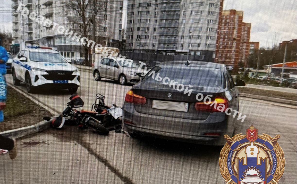 В Туле автоледи на BMW не уступила дорогу и сбила велосипедиста 