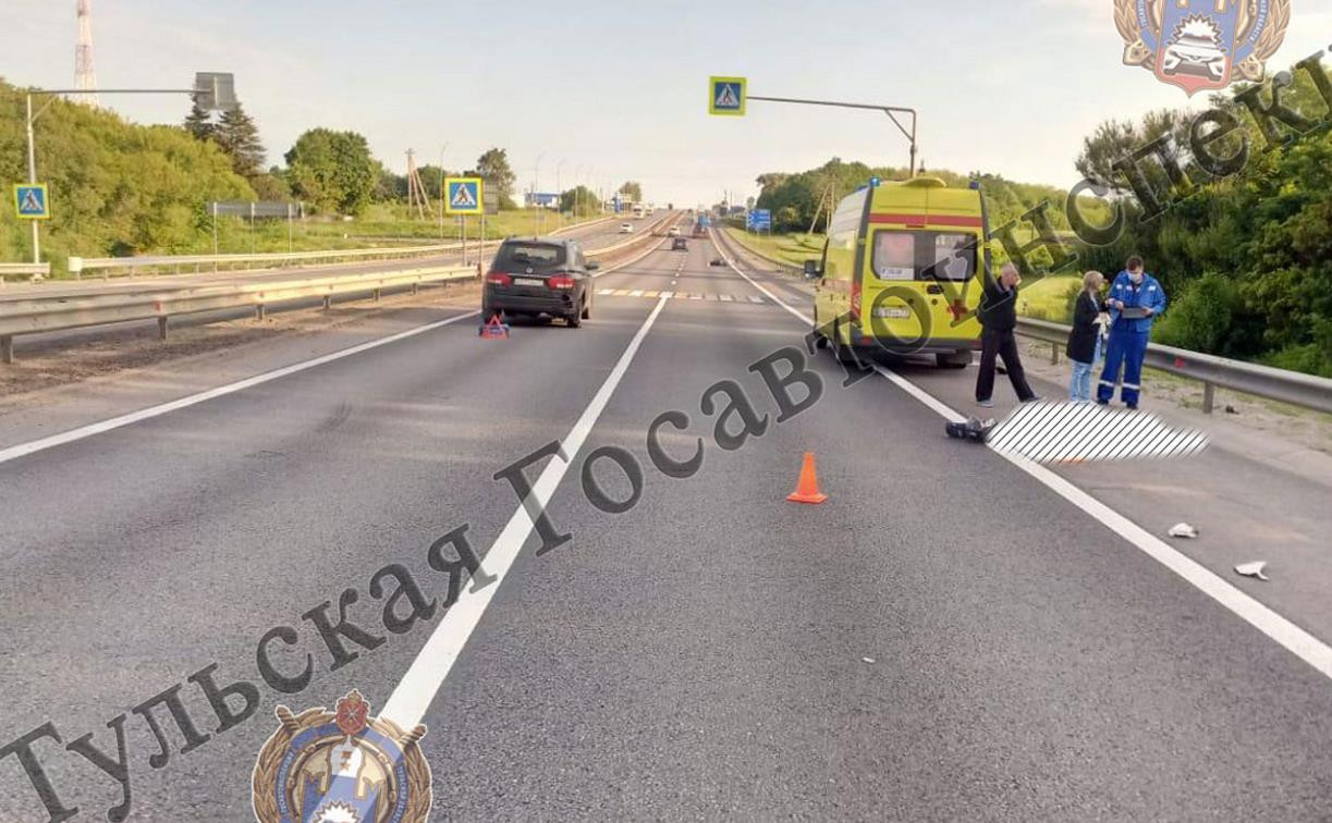 В Тульской области в ДТП на трассе погиб мотоциклист