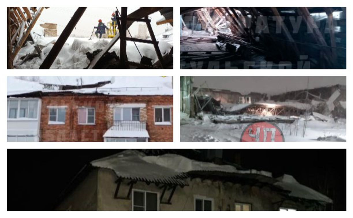 Хроника аномального снегопада: в Тульской области обрушились пять крыш