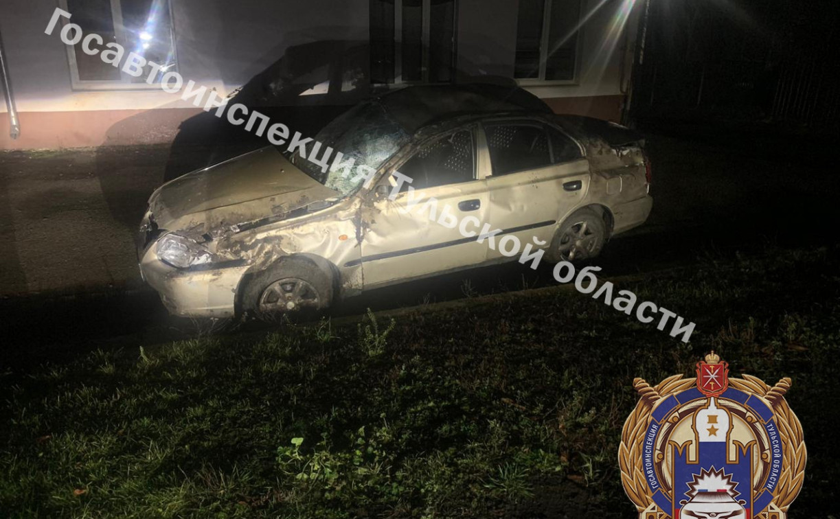 В Ефремовском районе Huyndai опрокинулся на трассе М-4 «Дон»