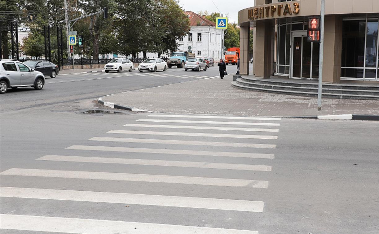 В Туле на ул. Тургеневской появился регулируемый пешеходный переход
