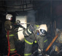 Ночью семь пожарных тушили горящий гараж в Туле