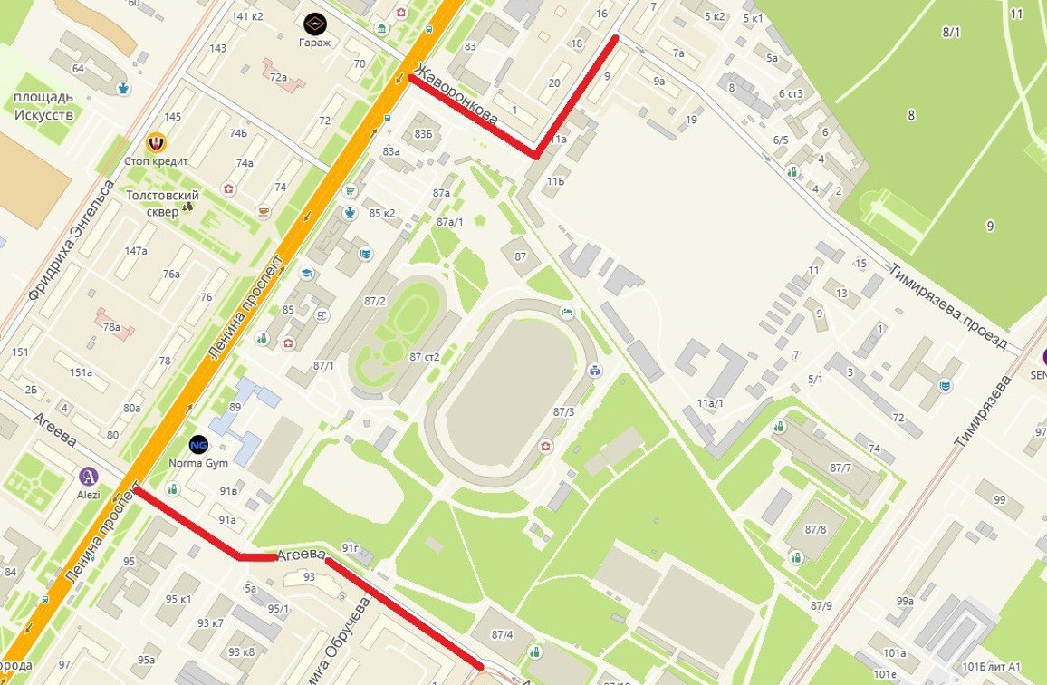 В Туле снова перекроют три улицы из-за футбольного матча 30 ноября 