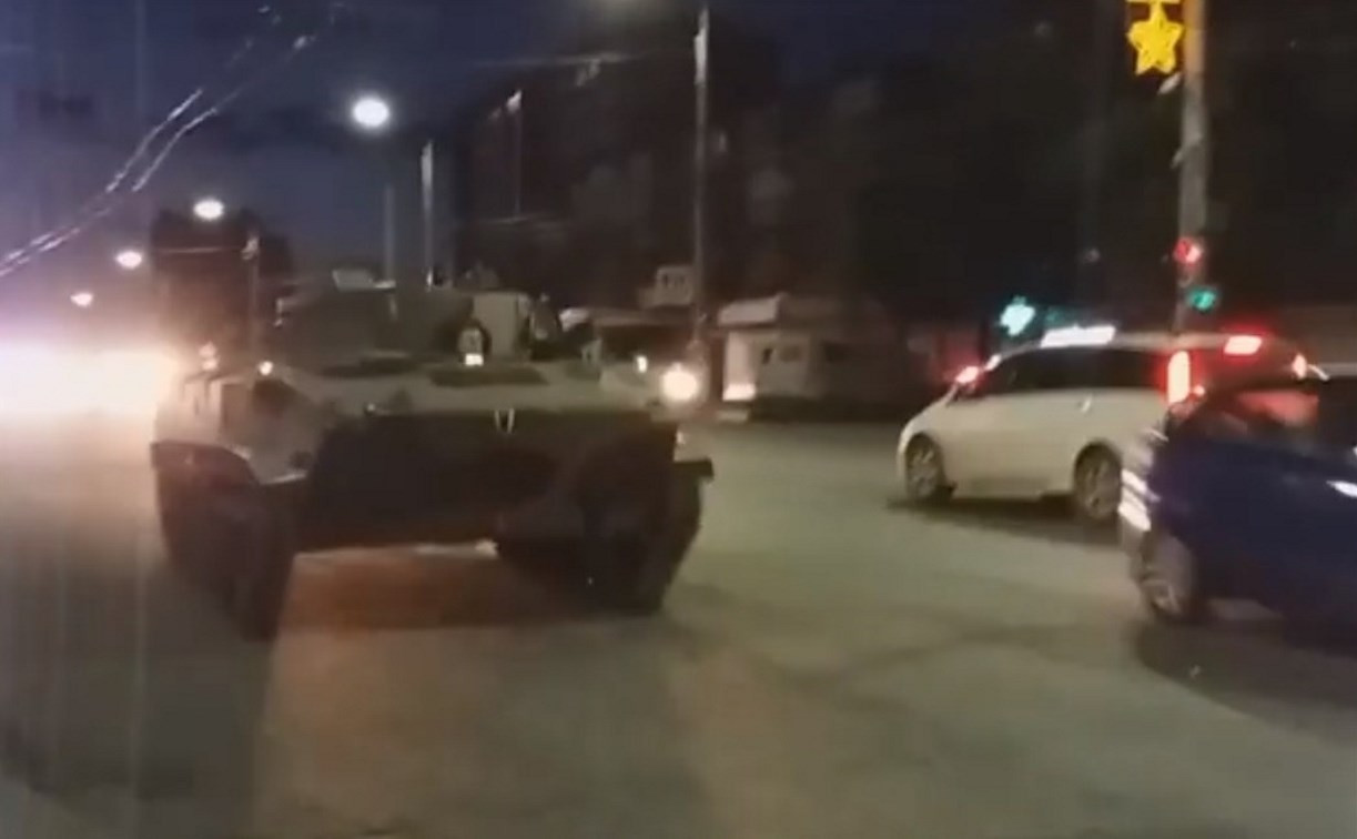 На улице Октябрьской в Туле замечена боевая машина десанта