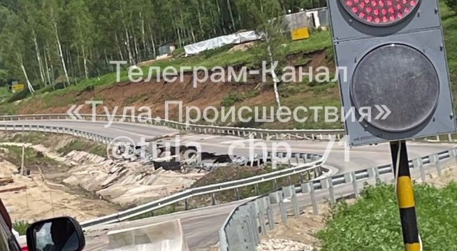 В Белевском районе обрушился временный мост