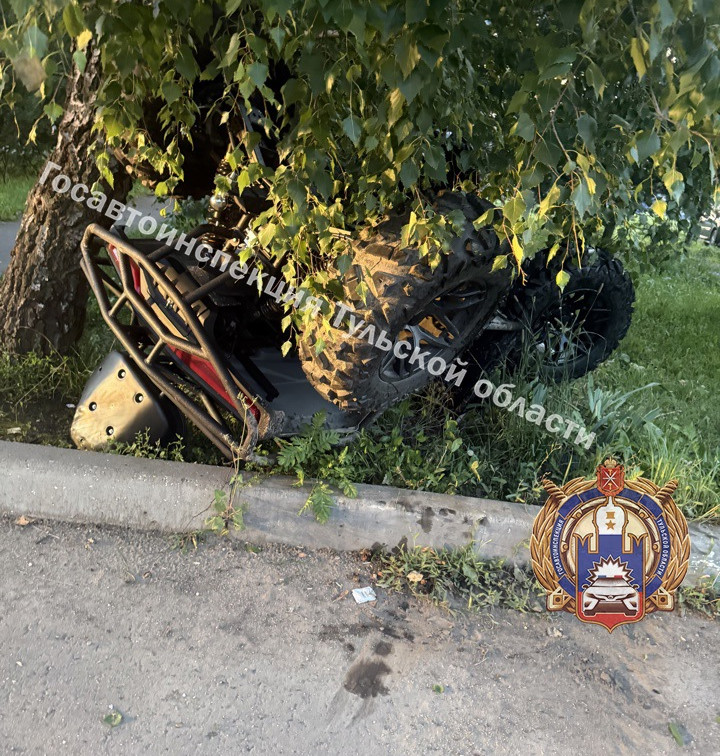 В Веневе пьяный лихач на квадроцикле улетел в кювет и погубил пассажирку