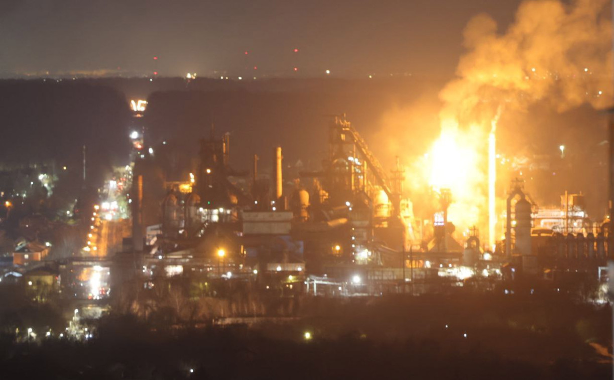 На Косогорском металлургическом заводе снова произошло возгорание